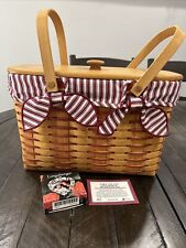 Longaberger Basket Cherished Memories Sweetheart Basket Red Accents 17531 picture