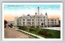 Joliet, IL-Illinois, High School Antique, Vintage Souvenir Postcard picture