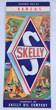 Vintage 1960's  Skelly Oil & Gas Co. Highway Road Map of KANSAS nice condition picture