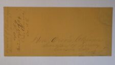 1864 Nevada Secretary Territory Orion Clemens Signed Church Co Carson City NT picture