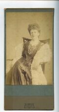 (KJh7367-487) Real Victorian Cabinet Card,Elegant Lady,Fritz Barta picture