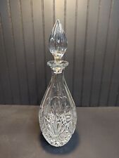 Vintage Crystal 13 inch Faceted Glass Decanter With Stopper picture