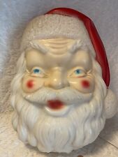 Vintage 1968 Empire Blow Mold Lighted Santa Claus Head 17” Christmas Decor picture