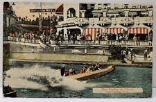 Coney Island NY Boat Landing, The Chutes 1917 to Snyder Pa Postcard C5 picture