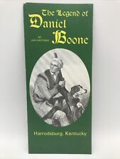 1974 THE LEGEND OF DANIEL BOONE by Jan Hartman Harrodsburg Kentucky Brochure Map picture