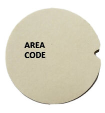 Dial Card Insert AREA CODE 1.5” Ivory Background for Rotary Phone picture
