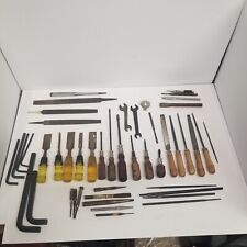 Vintage Small Hand Tool Lot of 45, Chisels, Files, Screwdrivers, Punches, LOOK picture