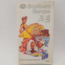 Vintage 1972 AAA Sourthern Europe Travel Map Guide picture