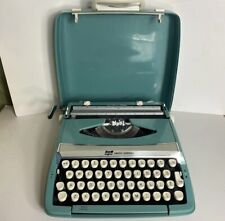 Vintage Smith Corona Corsair Deluxe Turquoise Typewriter Mid Century Tested picture