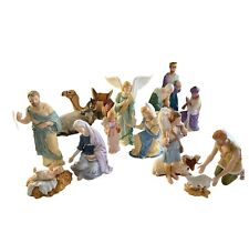 15 PC Full Set 1991 Lenox Renaissance Nativity King Shepherd Animal Family Angel picture