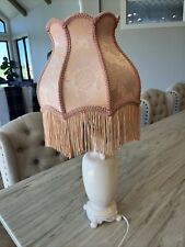 aladdin alacite lamp Footed With Pink Fringe Shade  picture