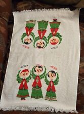 Vtg CHRISTMAS Hand TOWEL  MCM Carollers  picture