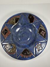 Design by Mara Mexico Stoneware Pottery Pasta Bowl Plate Sun Celestial Earth picture