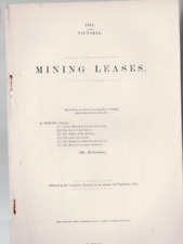 AUS PARLIAMENT PAPERS ,VICTORIA 1885 , MINING LEASES picture