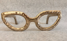 Eyeglasses Sculpture Hammered Aluminum Cat Eye Spectacles Modern Art Decor picture
