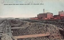 Fort Collins CO Sugar Beet Factory Railroad Bellvue Train Station Postcard O9 picture