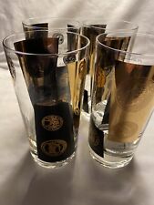 Rare Vintage MCM Cera International Coin Black and Gold Glasses picture