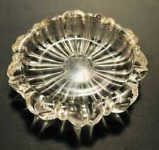 Vintage Ashtray Crystal Cut Clear Glass - Round Shape picture