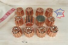 12 Copper canele molds Small 1.5 inches 12 Copper Cannele made in France picture