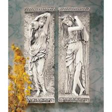 Set of 2: Beautiful Renaissance Fountain French Maiden Water Urn Wall Frieze picture