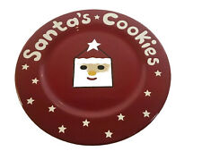 Waechtersbach Santas Cookies Plate Luncheon Snack Red White Stars Xmas 9 1/4