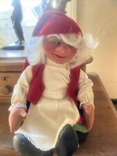 Vintage Arne Hasle Norwegian Norge Christmas Doll Elf Nisse Rare  Female Seated picture