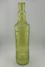 Vintage Green Glass Decanter Bottle 1970’s Style Barware Retro Kitchen Decor 13” picture