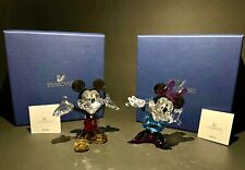 Swarovski Mickey and Minnie Disney Figurines Crystal Color IN BOX picture