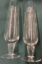 Pair of Vintage Wheel-Cut Crystal Bud Vases 7