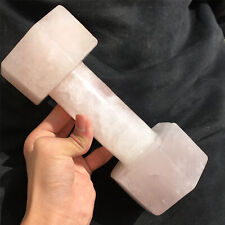 4.31LB Top Natural Pink Rose Quartz Dumbbell Hand Carved Crystal Healing.XK1861 picture