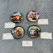 Garfield Collectable Danbury Mint Plates A Day With Garfield 23k Gold Trim LOT picture