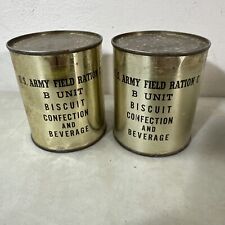 x2 October 1942 WWII U.S. Army Field Ration C Biscuit Confection Beverage B Unit picture