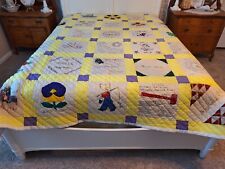 Unique Handmade Quilt W/ 30 Oklahoma Home Extension Clubs,  Embroidered Blocks picture