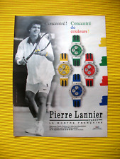 PRESS ADVERTISEMENT PIERRE LANNIER WATCHES FRANCE TENNIS CEDRIC PIOLINE AD 1997 picture