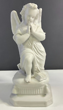 Antique Porcelain de France Angel in Prayer Bisque Parian Ware picture