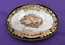 RARE Vintage Sterling Silver 1971 RMRA Rocky Mtn Rodeo PRCA Trophy Belt Buckle picture