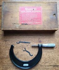 Vintage L. S. Starrett No. 436F 3-4” Outside Micrometer w/(2) Wrenches & Box USA picture