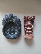 Vintage Coco Joe's Made From Lava Lucky Tiki And Pineapple Ashtray  picture