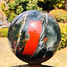 7.59LB Natural African blood stone ball crystal Quartz polished Sphere Healing picture