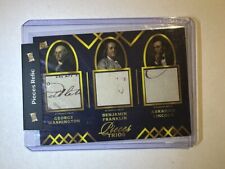 2022 Pieces Of The Past Trios Washington / Franklin / Lincoln Relic Hand Written picture