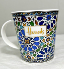 Harrod’s Fine Bone China Mug - Lomond Sheikh Design - Blue and Gold - Mint - GB picture