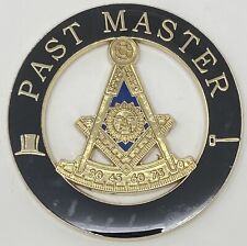 New Freemason Past Master Cut-Out Car Emblem with Square in Black picture