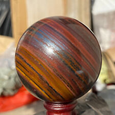 420g Rare Color Natural Tiger Eye Stone sphere Quartz Crystal Ball Reiki Healing picture