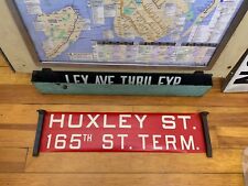 QUEENS TRANSIT 1952 NY NYC BUS ROLL SIGN HUXLEY STREET 165th ST TERMINAL MERRICK picture