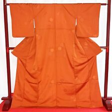 Japanese Kimono 'IROMUJI' Polyester/Orange/Summer kimono/Length:162cm N351 picture