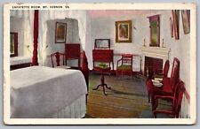 Lafayette Room Historic Interior Mt Vernon Virginia George Washington Postcard picture