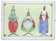 Mackenzie Childs Placemats Three Kings Set of 4 Brand New in Box picture