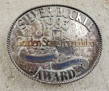 Vintage 1983 SILVERADO SILVERSMITHS Sterling Silver & Gold Filled Trophy Buckle picture