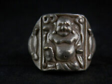2 Pcs Tibetan Silver *Happy Buddha* Wealth Rings picture