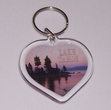 Lake Tahoe Keychain - Metal Ring- Acrylic picture